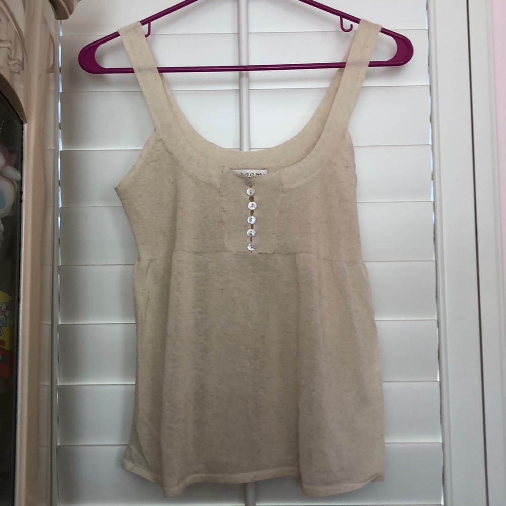 [5 for $25] Oatmeal thick strap baby doll top